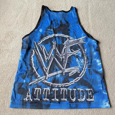 LOT 191B: 1999 WWF Attitude Stone Cold Steve Austin & Mankind Mesh Tanks (Large)