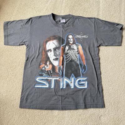 LOT 192B: WCW Sting T-Shirts (Youth XL & Adult Medium)