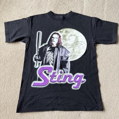 LOT 192B: WCW Sting T-Shirts (Youth XL & Adult Medium)