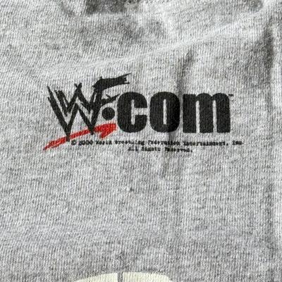 LOT 193B: 1999 WWF The Rock T-Shirt & 2000 WWF Kurt Angle T-Shirt (Medium)