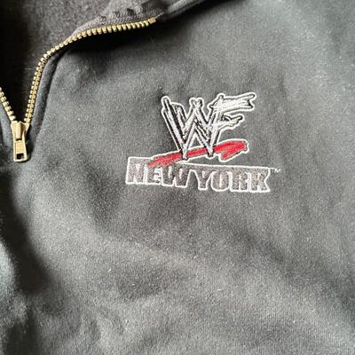 LOT 194B: WWF New York Clothing Collection: Medium T-Shirt, 1999 NWT Long Sleeve w/ Embroidered Logo (Medium) & 1999 Zip Sweatshirt