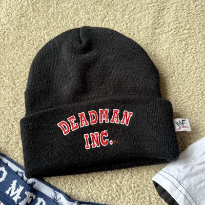 LOT 195B: NWT WWF Size Large Boxers (Stone Cold Steve Austin & The Rock) w/ Deadman Inc Beanie