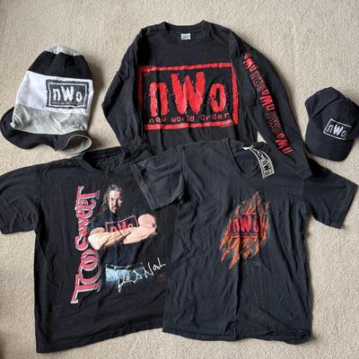 LOT 196B: WCW New World Order T-Shirts, Long Sleeve & Hats