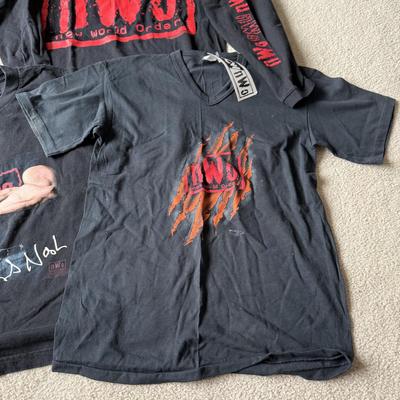 LOT 196B: WCW New World Order T-Shirts, Long Sleeve & Hats