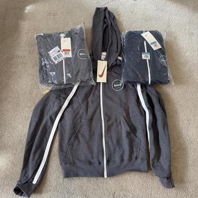 LOT 201A: NIP / NWT Nike Ladies' Zip Up Hoodies (2 Medium & 1 Large)