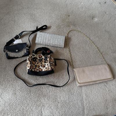 LOT 202A: Betsey Johnson Leopard Print Mini Bag & More Purses