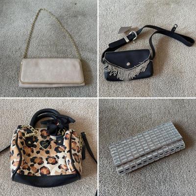 LOT 202A: Betsey Johnson Leopard Print Mini Bag & More Purses