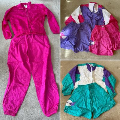 LOT 204A: 1990s Puma Color Block Windbreaker Sets (Medium) & Hot Pink Aero Dynamic Set