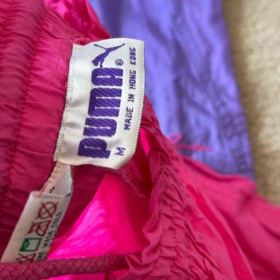 LOT 204A: 1990s Puma Color Block Windbreaker Sets (Medium) & Hot Pink Aero Dynamic Set