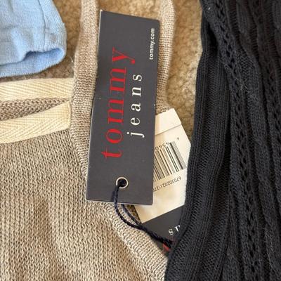 LOT 206A: NWT Petite Women's / Juniors Summer Clothing: Pink Panther Tank, Tommy Jeans Shirts & More