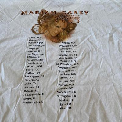 LOT 207A: Y2K 2003 Mariah Carey Tour T-Shirts (XL)