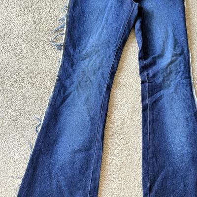 LOT 209L: Physique Body Wear Blue Camo Pants (M) w/ Jeans & Shorts: Old Navy The Diva Star Print (12), OP Lace Up (5), Snake Print...