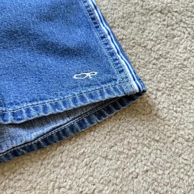 LOT 209L: Physique Body Wear Blue Camo Pants (M) w/ Jeans & Shorts: Old Navy The Diva Star Print (12), OP Lace Up (5), Snake Print...