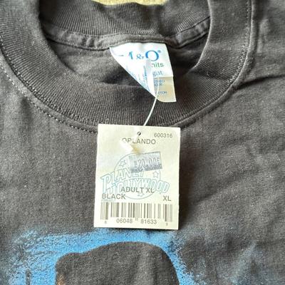 LOT 210A: 2000s Planet Hollywood Horror Series NWT T-Shirts (XL), Embroidered Universal Studios Islands of Adventure Orlando Polo NWT (L)...