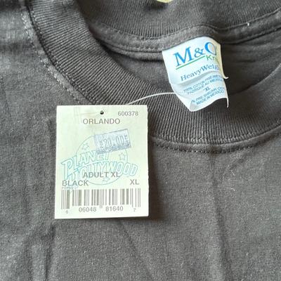 LOT 210A: 2000s Planet Hollywood Horror Series NWT T-Shirts (XL), Embroidered Universal Studios Islands of Adventure Orlando Polo NWT (L)...