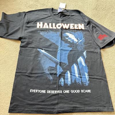 LOT 210A: 2000s Planet Hollywood Horror Series NWT T-Shirts (XL), Embroidered Universal Studios Islands of Adventure Orlando Polo NWT (L)...