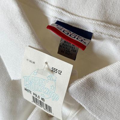 LOT 210A: 2000s Planet Hollywood Horror Series NWT T-Shirts (XL), Embroidered Universal Studios Islands of Adventure Orlando Polo NWT (L)...