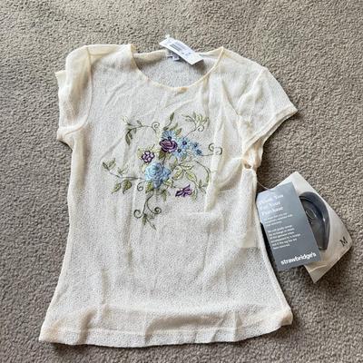 LOT 211A: Cute Y2K Fashion: Embroidered and Beaded Tops w/ Skirt, Some NWT