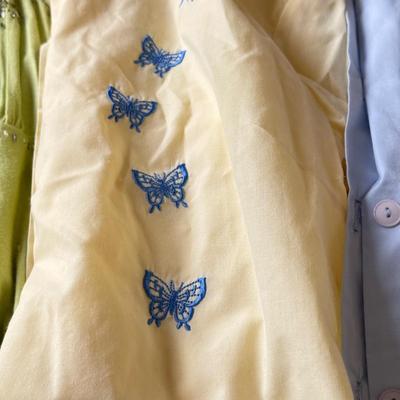 LOT 211A: Cute Y2K Fashion: Embroidered and Beaded Tops w/ Skirt, Some NWT