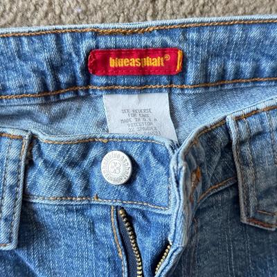 LOT 212A: NWT Light Wash Jeans: Lauren Conrad Skinny Crop (12), Angels Skinny Hipsters w/ Star Stud Belt (5), Blue Asphalt Flare (7)...