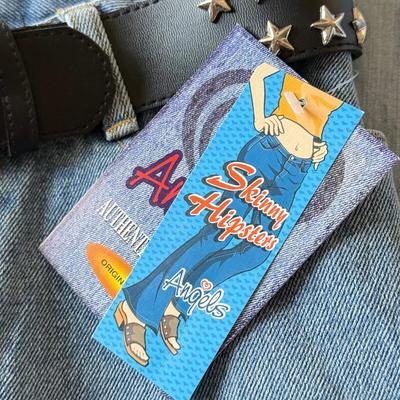 LOT 212A: NWT Light Wash Jeans: Lauren Conrad Skinny Crop (12), Angels Skinny Hipsters w/ Star Stud Belt (5), Blue Asphalt Flare (7)...