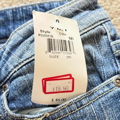 LOT 213A: NWT Denim Jeans: YMI (5), 7 for All Mankind w/ Swarovski Crystal Accents (W27&W28), Nautica Boys (30), VIP Collection (33),...