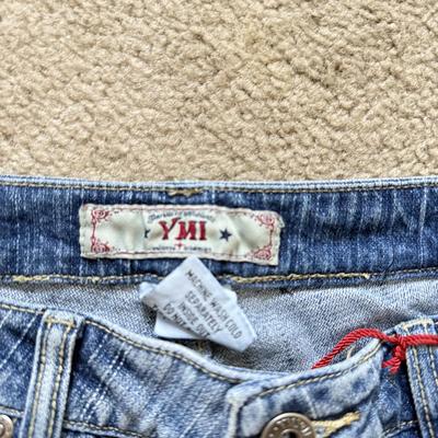 LOT 213A: NWT Denim Jeans: YMI (5), 7 for All Mankind w/ Swarovski Crystal Accents (W27&W28), Nautica Boys (30), VIP Collection (33),...