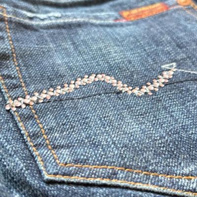 LOT 213A: NWT Denim Jeans: YMI (5), 7 for All Mankind w/ Swarovski Crystal Accents (W27&W28), Nautica Boys (30), VIP Collection (33),...