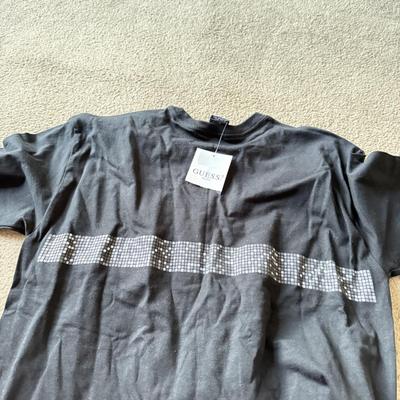 LOT 214A: T-Shirts, Some NWT: Guess, Napoleon Dynamite, Crown Royal 2000, Looney Tunes Tasmanian Devil Motocross Tank (M), Bass Fishing,...