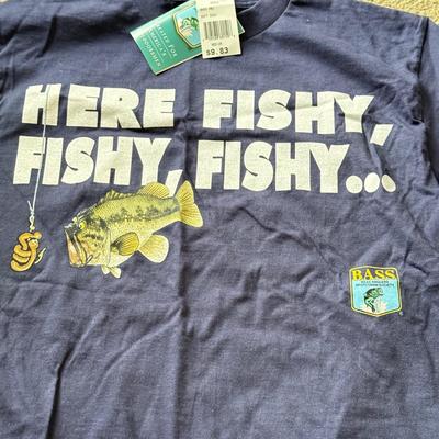 LOT 214A: T-Shirts, Some NWT: Guess, Napoleon Dynamite, Crown Royal 2000, Looney Tunes Tasmanian Devil Motocross Tank (M), Bass Fishing,...