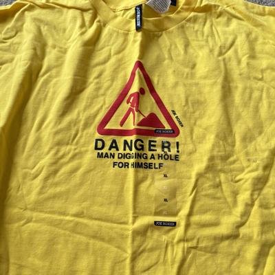 LOT 214A: T-Shirts, Some NWT: Guess, Napoleon Dynamite, Crown Royal 2000, Looney Tunes Tasmanian Devil Motocross Tank (M), Bass Fishing,...