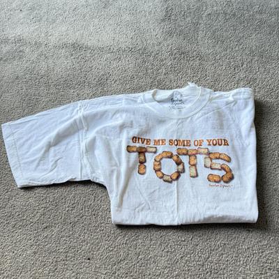 LOT 214A: T-Shirts, Some NWT: Guess, Napoleon Dynamite, Crown Royal 2000, Looney Tunes Tasmanian Devil Motocross Tank (M), Bass Fishing,...