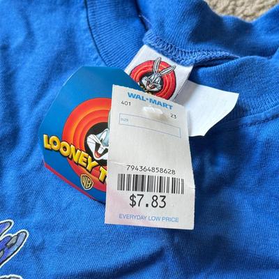 LOT 214A: T-Shirts, Some NWT: Guess, Napoleon Dynamite, Crown Royal 2000, Looney Tunes Tasmanian Devil Motocross Tank (M), Bass Fishing,...
