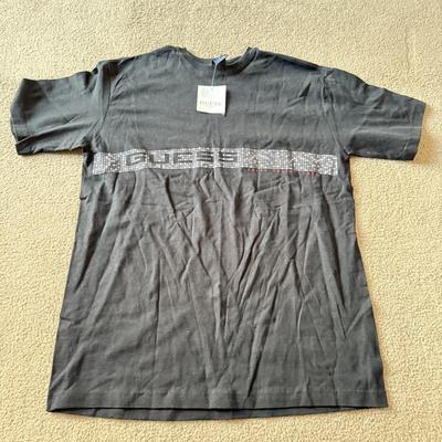 LOT 214A: T-Shirts, Some NWT: Guess, Napoleon Dynamite, Crown Royal 2000, Looney Tunes Tasmanian Devil Motocross Tank (M), Bass Fishing,...