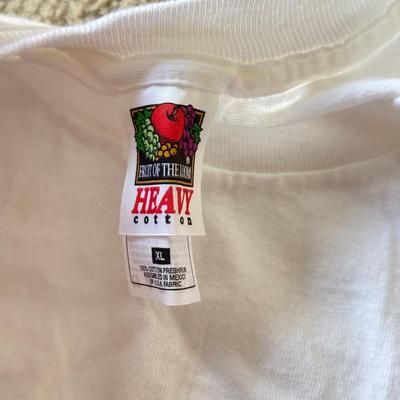 LOT 214A: T-Shirts, Some NWT: Guess, Napoleon Dynamite, Crown Royal 2000, Looney Tunes Tasmanian Devil Motocross Tank (M), Bass Fishing,...