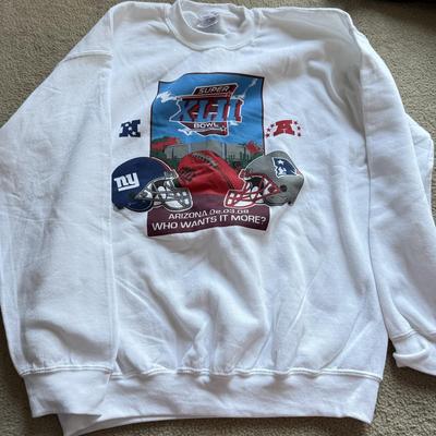 LOT 216A: NFL Team Merch: Green Bay Packers (Shirts, Jersey, Sweatpants), Miami Dolphins (Bedazzled Tee, Dan Marino Starter T, Jersey),...