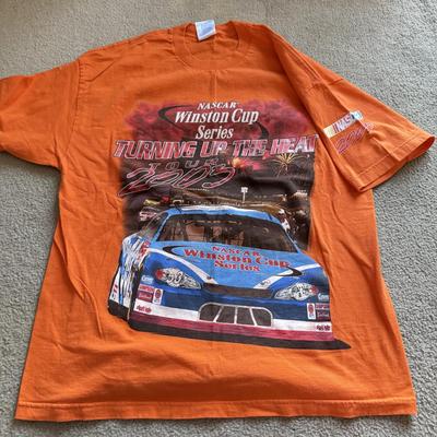 LOT 219B: Automotive / Racing Clothing: Embroidered Sunoco Long Sleeve (L), 2003 NASCAR Tour T-Shirts (XL), Monster Jam T-Shirt (XL)...