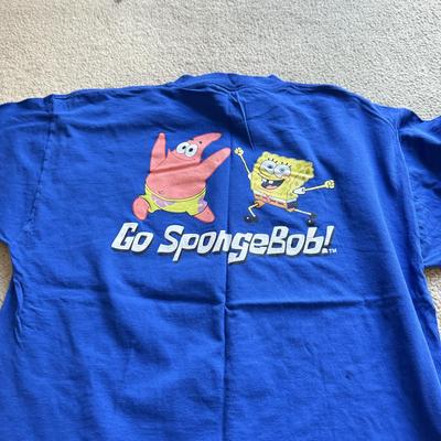 LOT 220B: Nickelodeon SpongeBob SquarePants Plush Pillow & Collection of T-Shirts (Various Sizes, Few NWT)