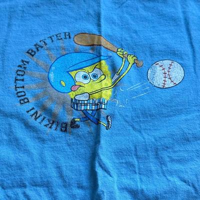 LOT 220B: Nickelodeon SpongeBob SquarePants Plush Pillow & Collection of T-Shirts (Various Sizes, Few NWT)