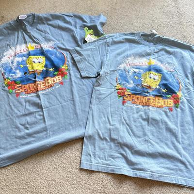 LOT 220B: Nickelodeon SpongeBob SquarePants Plush Pillow & Collection of T-Shirts (Various Sizes, Few NWT)