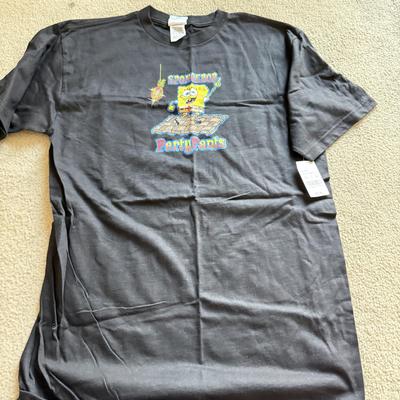 LOT 220B: Nickelodeon SpongeBob SquarePants Plush Pillow & Collection of T-Shirts (Various Sizes, Few NWT)