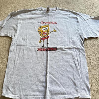 LOT 220B: Nickelodeon SpongeBob SquarePants Plush Pillow & Collection of T-Shirts (Various Sizes, Few NWT)