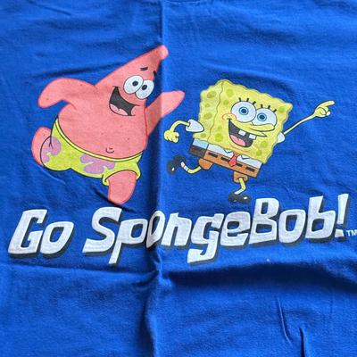 LOT 220B: Nickelodeon SpongeBob SquarePants Plush Pillow & Collection of T-Shirts (Various Sizes, Few NWT)