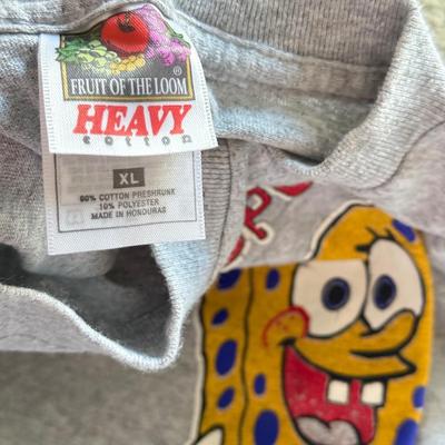 LOT 220B: Nickelodeon SpongeBob SquarePants Plush Pillow & Collection of T-Shirts (Various Sizes, Few NWT)