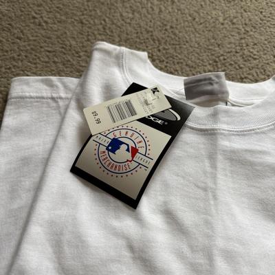 LOT 224L: MLB Philadelphia Phillies Fandom Collection: NWT Windbreaker (XL), #25 Jim Thome True Fan Jersey (L), T-Shirts, Hat & Car...