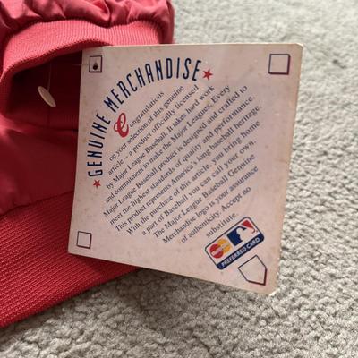 LOT 224L: MLB Philadelphia Phillies Fandom Collection: NWT Windbreaker (XL), #25 Jim Thome True Fan Jersey (L), T-Shirts, Hat & Car...