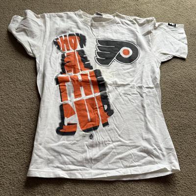 LOT 228L: NHL Philadelphia Flyers Clothing: PJ Pants, Sweat Suit, Polo, Muscle Tees, NWT & More