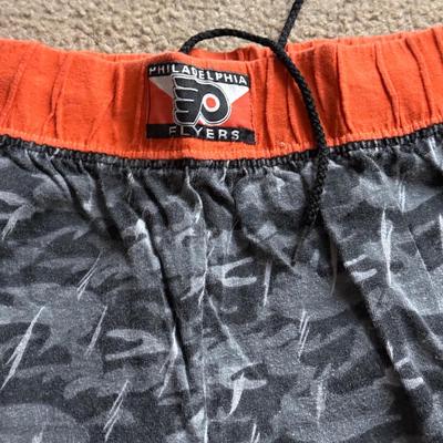 LOT 228L: NHL Philadelphia Flyers Clothing: PJ Pants, Sweat Suit, Polo, Muscle Tees, NWT & More
