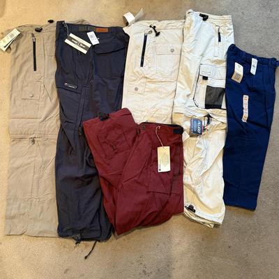 LOT 234L: NWT Gap Kids Size 7 Easy Fit Pants w/ Cargo Pants, Some Convertible: Silvertab (S34, M32), Plugg Tech (M), Convertible Wear...