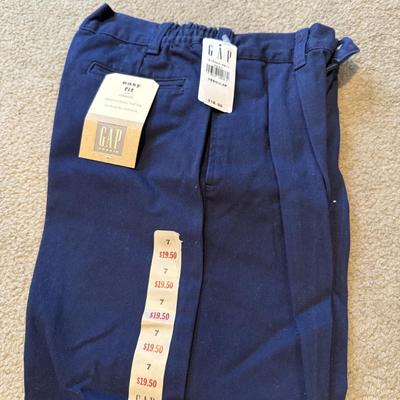 LOT 234L: NWT Gap Kids Size 7 Easy Fit Pants w/ Cargo Pants, Some Convertible: Silvertab (S34, M32), Plugg Tech (M), Convertible Wear...